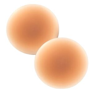 PACK OF 3 Seamless Nude Silicone Reusable Nipple Covers (Caramel Brown)